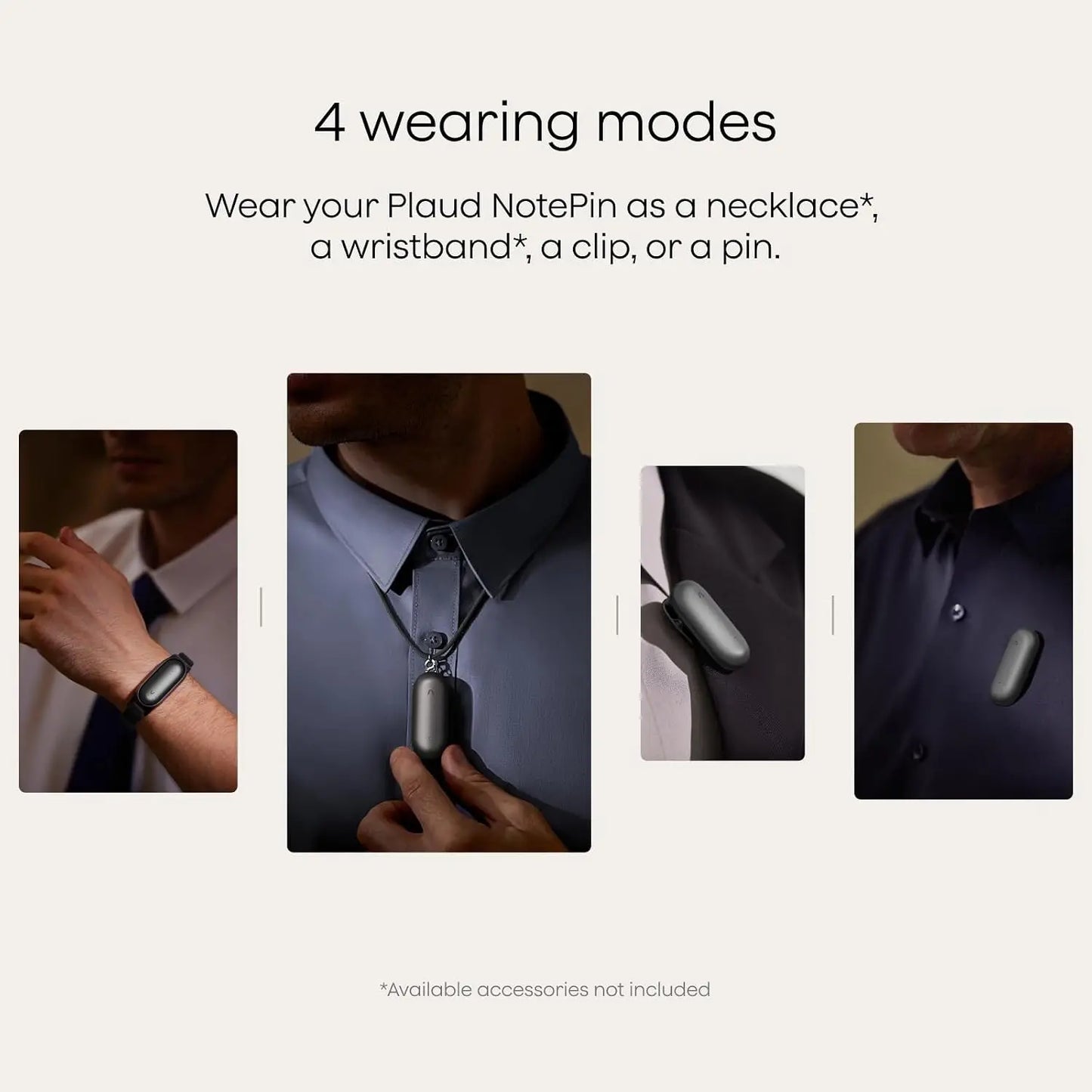 AI Voice Recorder: Transcribe & Summarize 112 Languages, Wearable Design, 20H Recording, for Meetings & Lectures