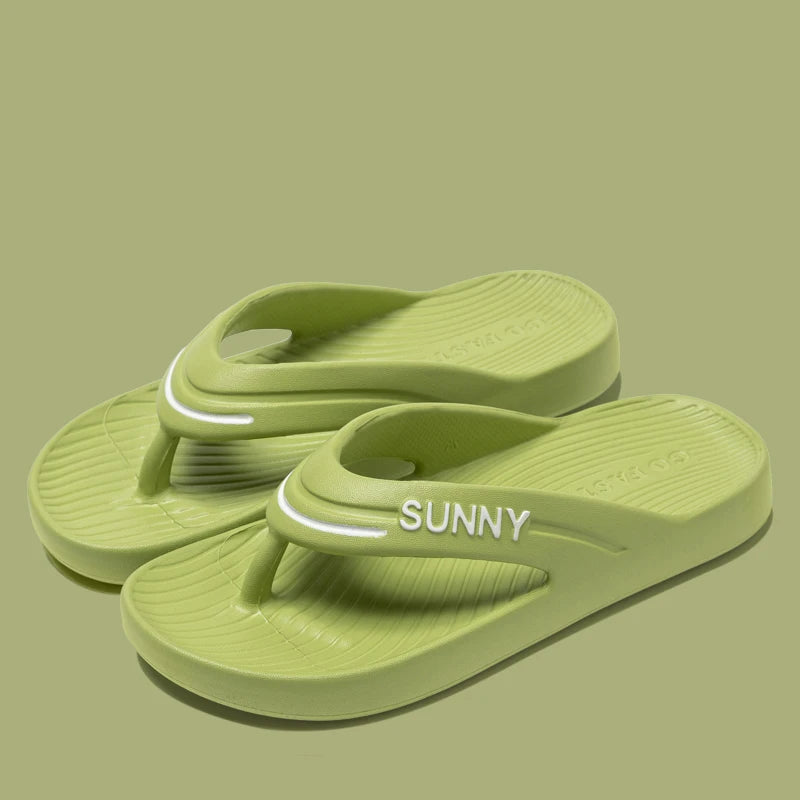 Thick Platform EVA Flip Flops For Women Summer Clip Toe Non Slip Beach Sandals Woman Men Comfortable Soft Sole Cloud Slippers