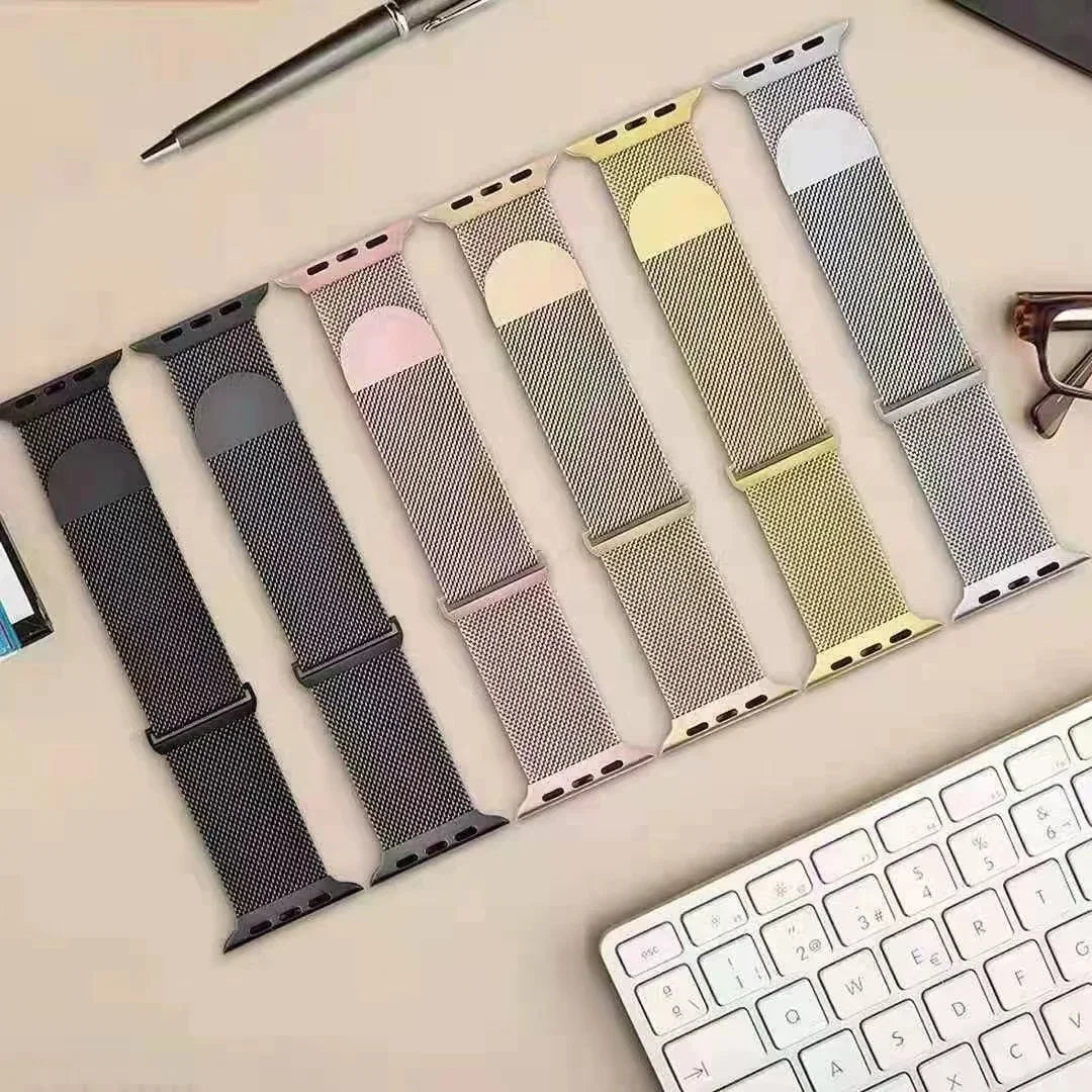 Metal Milanese Strap for Apple Watch Band Ultra3/2 49mm 11 10 9 8 7 Magnetic Bracelet iWatch 6 5 4 SE2 46mm 45mm 41mm 44mm 40mm