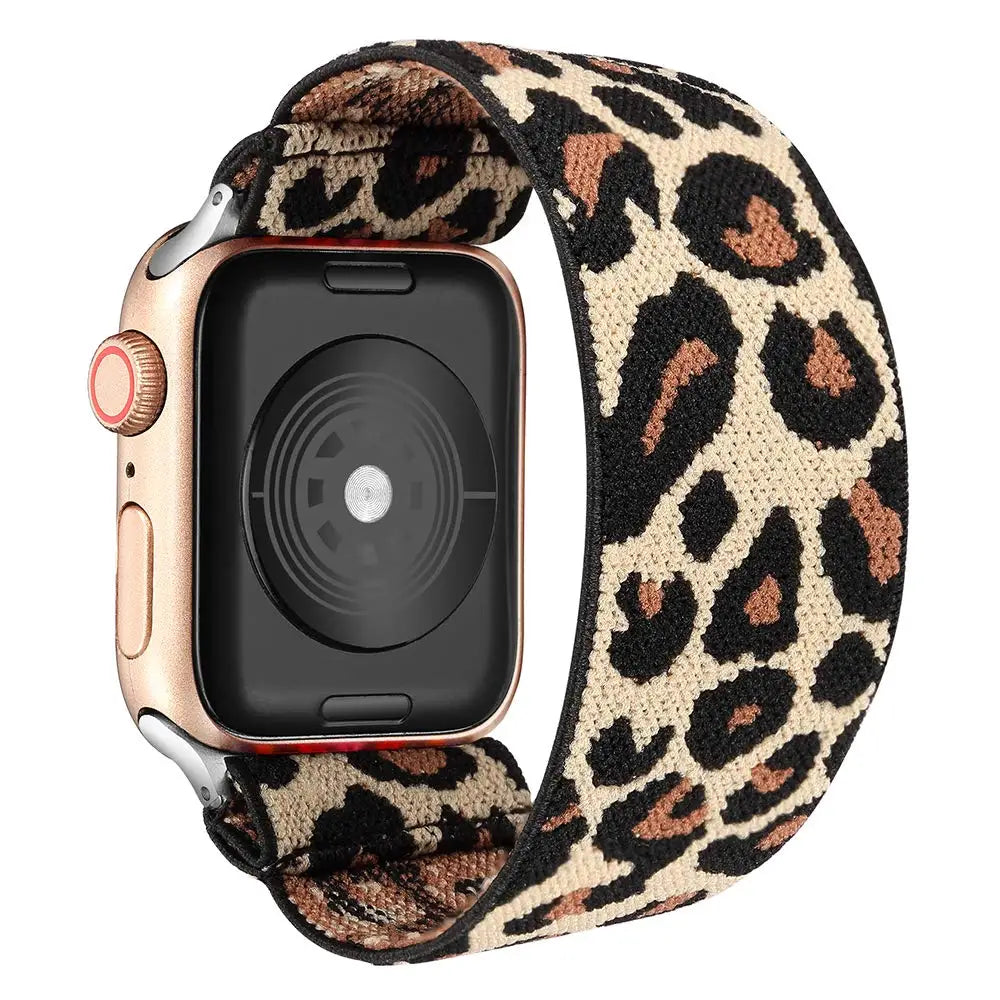 Scrunchie Strap for Apple watch band 40mm 44mm 42mm 45mm 41mm 49mm Elastic solo loop bracelet iWatch series 3 se 6 7 8 9 ultra 2