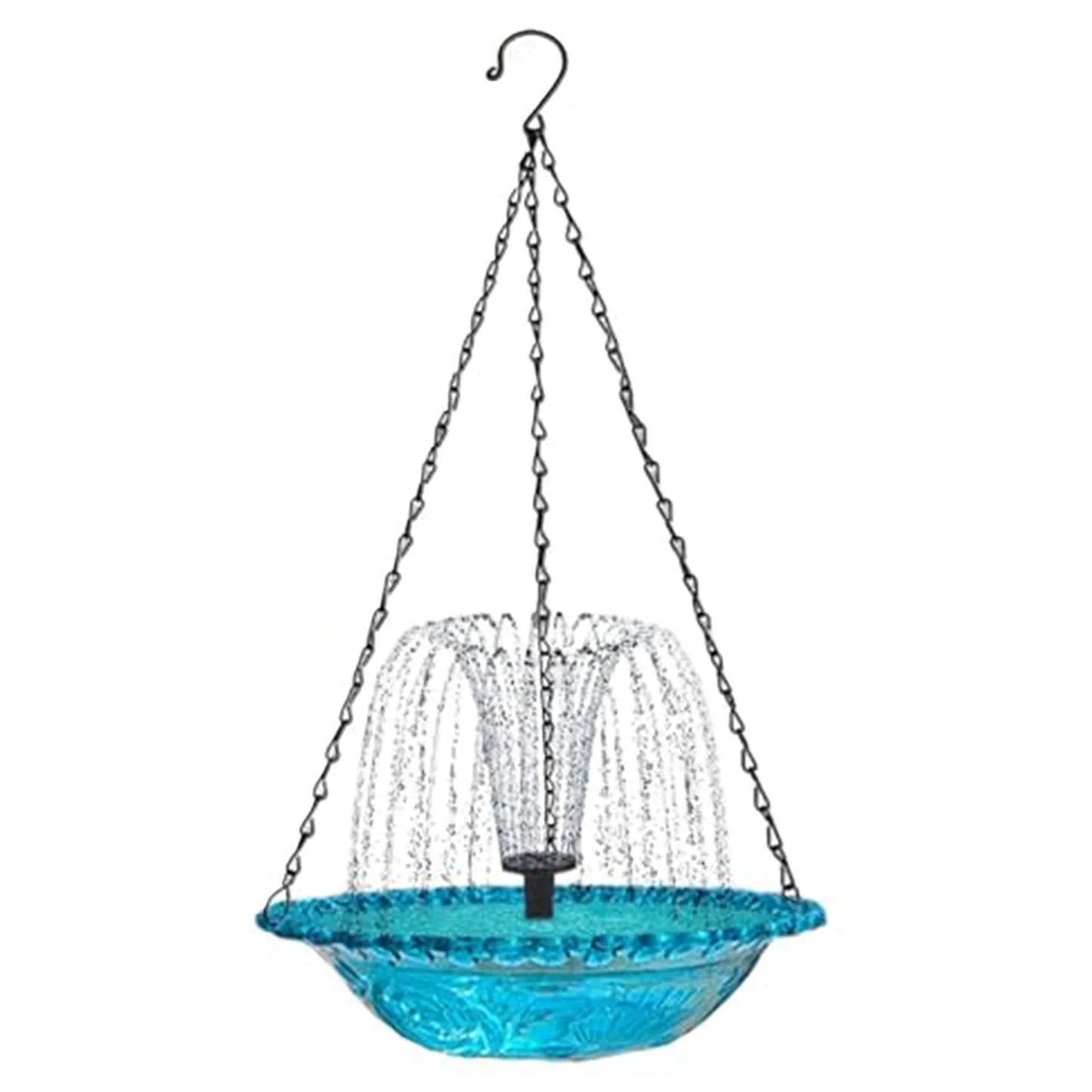 Hanging Solar Bird Bath Fountain Wildlife Feeder Outdoor Hanging Bird Bath with Solar Fountain for Outdoor Garden Decor