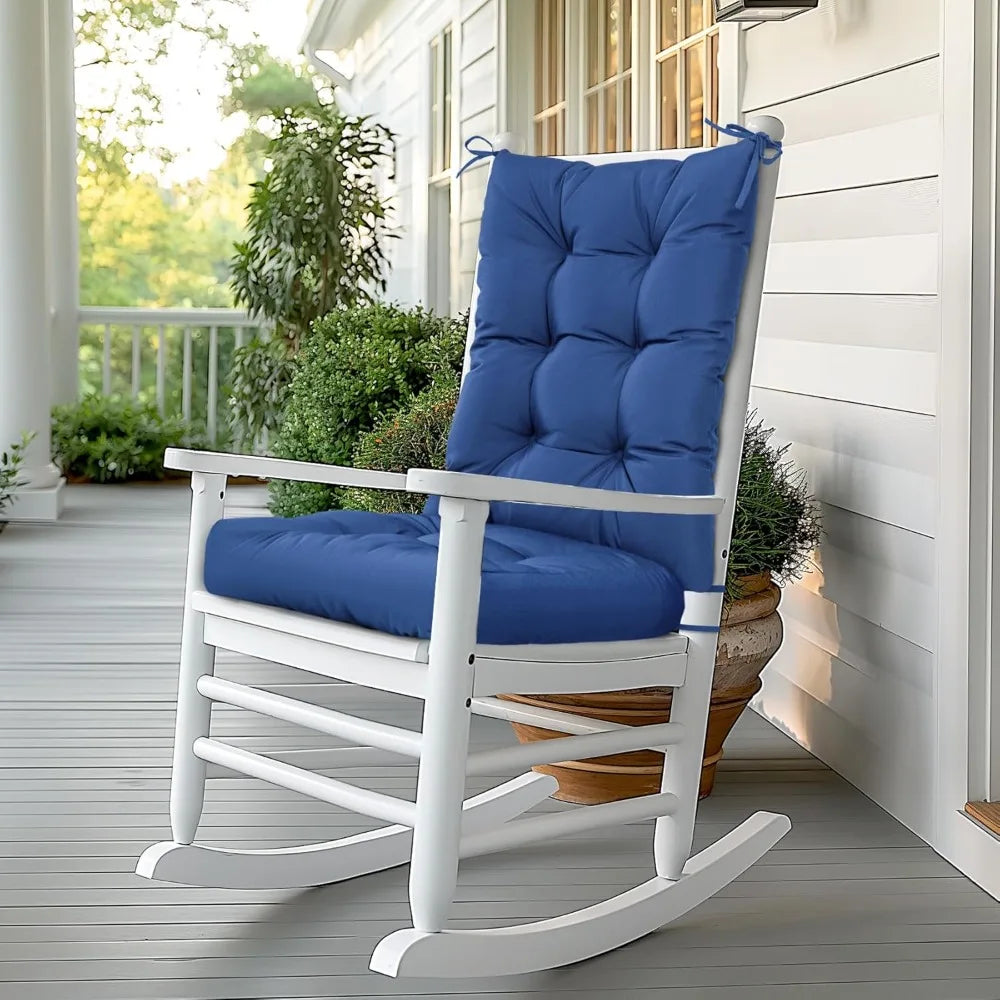 mudilun Rocking Chair Cushion Non-Slip Tufted Indoor/Outdoor Rocking Chair Cushions 80% Water Proof with Straps for Living Room
