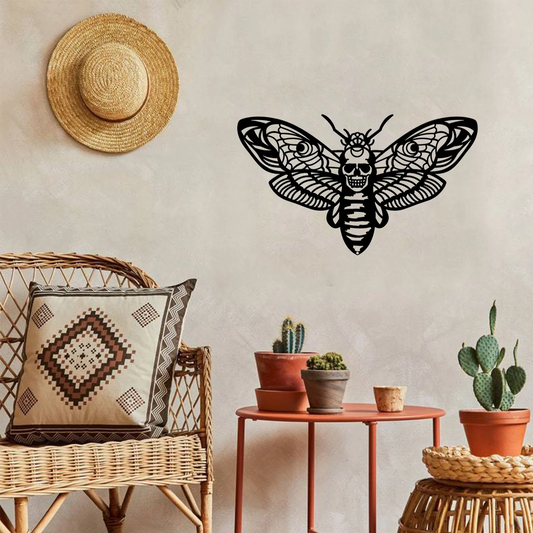 Vintage Moth Metal Wall Art Gothic Cottagecore Iron Wall Hanging Decor for Home Garden