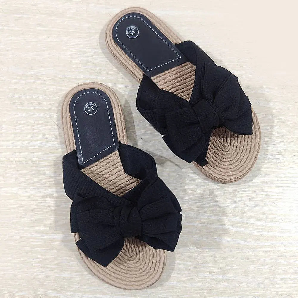 Womens Open Toe Flat Sandals Boho Summer Slippers Beach Sandals Outdoor Sandals for Women Indoor and Outdoor