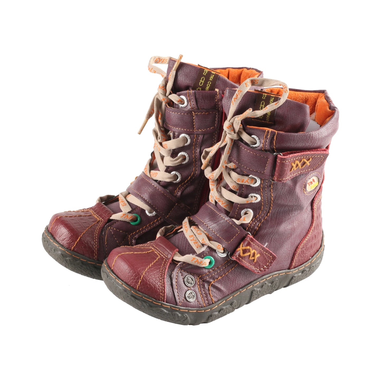 TMA EYES Women's Winter Retro Snow Boots Vintage Trendy Warm Fur Lined Ankle Boots Non-slip Outdoor Shoes