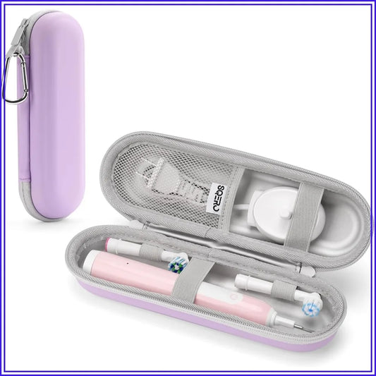 Universal Electric Toothbrush Travel Case for Oral-B & Philips Sonicare, Hard Shell Waterproof PU Storage for Heads & Accessories