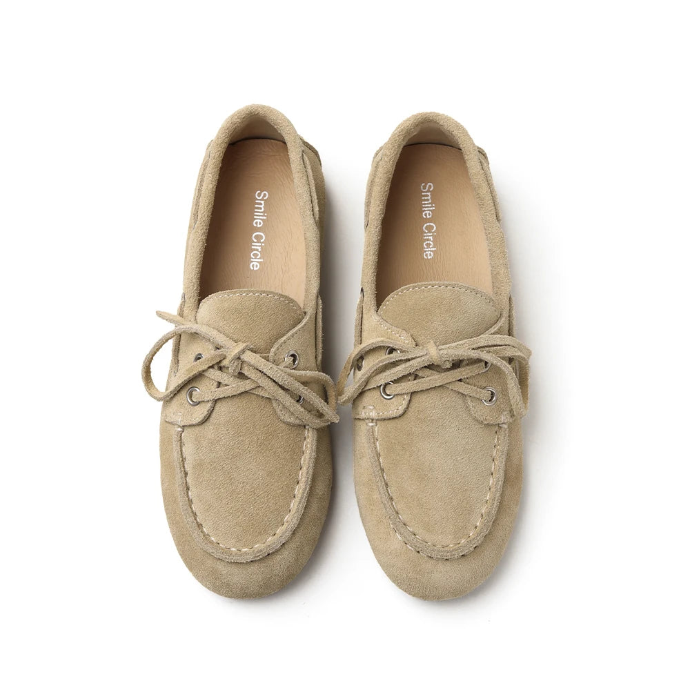 Genuine Leather Boat Shoes Women Flats Classic Moccasin Style for Everyday Comfort