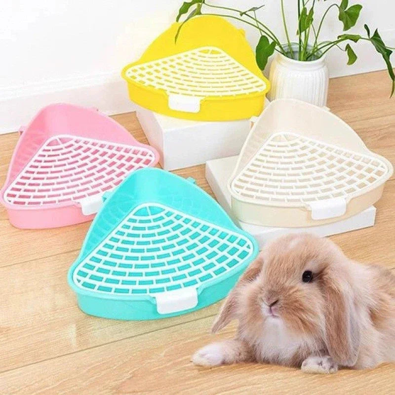 Small Pet Toilet Small Animal Litter Tray Corner for Hamster Guinea Pig Ferret Gerbil Chinchilla Pet Small Rat Toilet