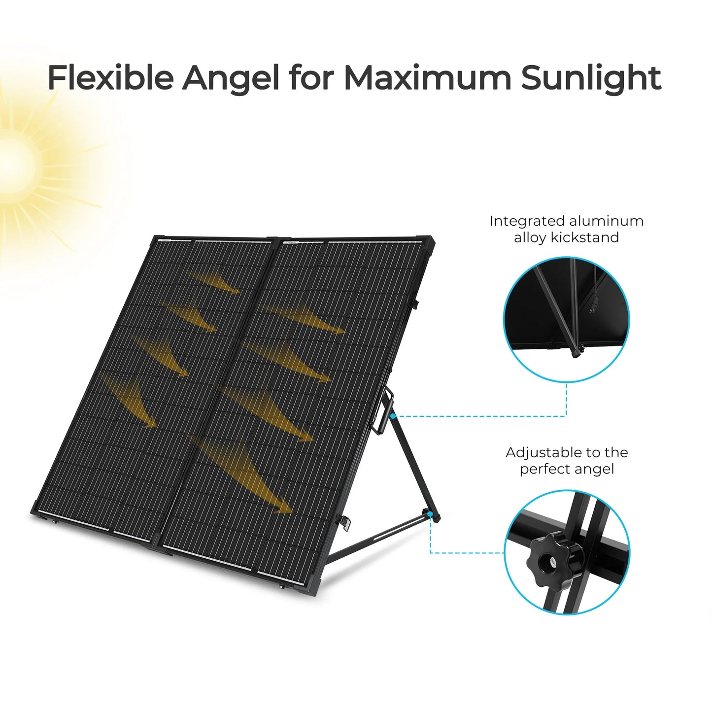 Renogy 200 Watt 12 Volt Portable Solar Panel with Waterproof 20A Charger Controller