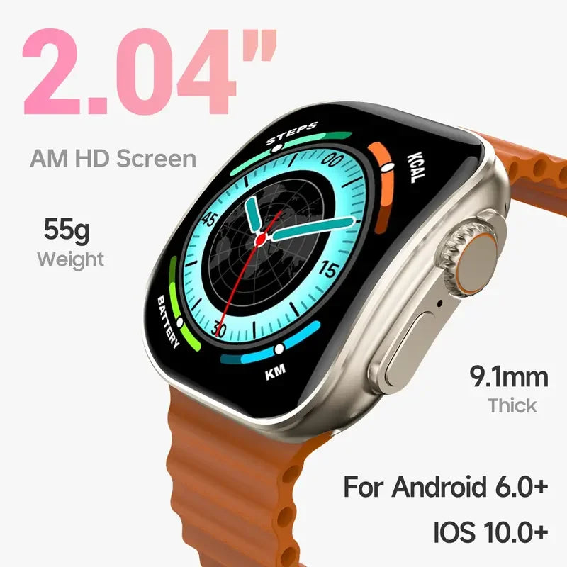 Smart Watch For Women Men, 1.83'' HD Full Touch Screen Wireless Calling Smartwatch (Answer/Make Call), Activity Tracker, 100+ Sport Modes, Pedometer, Message Alerts, Sport Fitness Tracker，Compatible With Iphone.Holiday Gift
