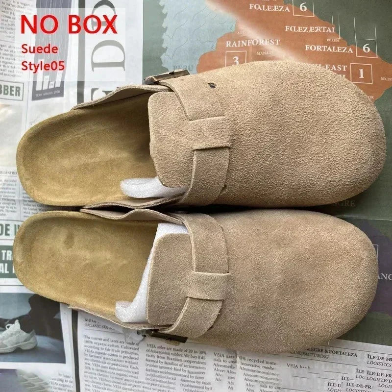 Summer Soft Footbed Suede Sandals Women And Men Fashion All-Match Couples