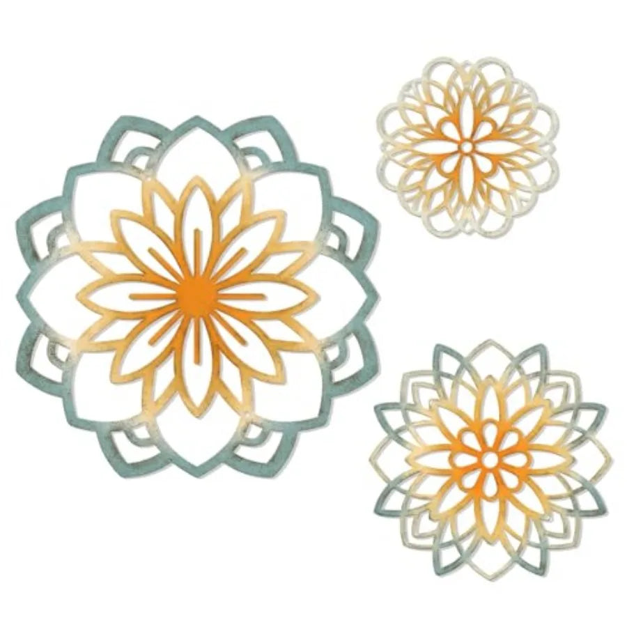 3 Ps olorful Metal Flowers Wall Art Farmouse Floral Batroom Deoration Flowers Metal anging Deor Farmouse Wall Art for Living Ro