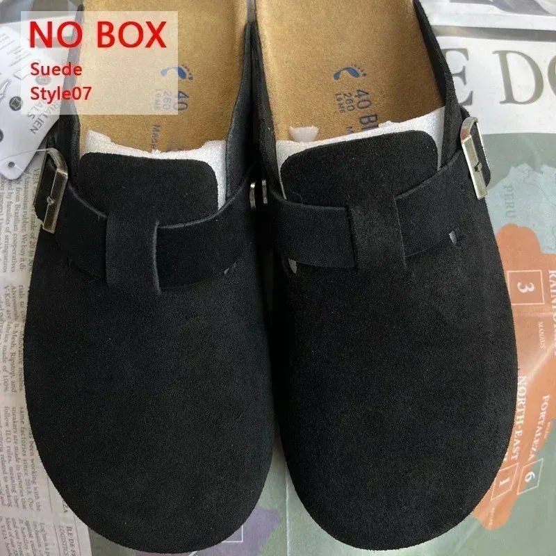 Summer Soft Footbed Suede Sandals Women And Men Fashion All-Match Couples