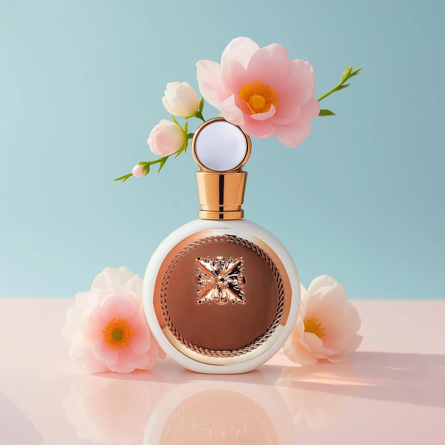 Fakhar - Floral, Sweet, Creamy, Powdery, Fruity - Eau de Parfum Long-Lasting Fragrance for Women, 3.4 Oz / 100 ml