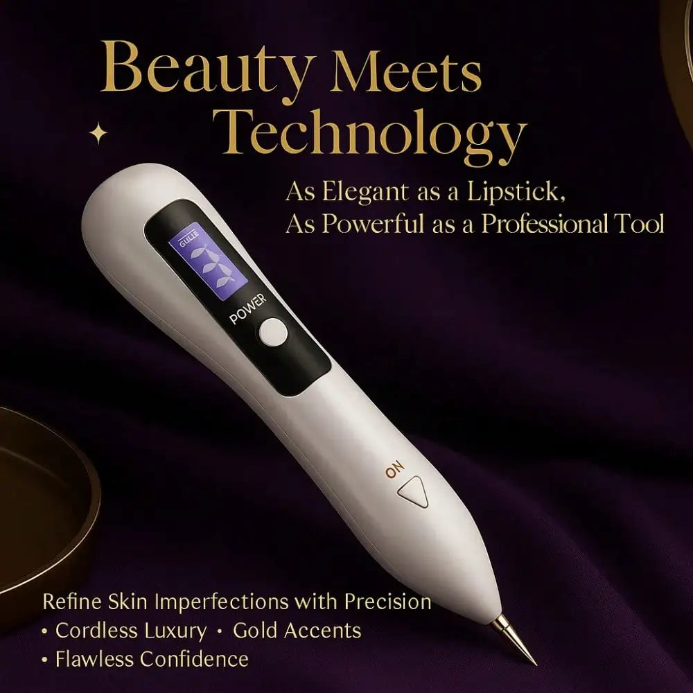 Luxury LCD Beauty Pen – USB Rechargeable Mole & Freckle Remover, Portable Tattoo Eraser for Flawless Skin, White Gift Box