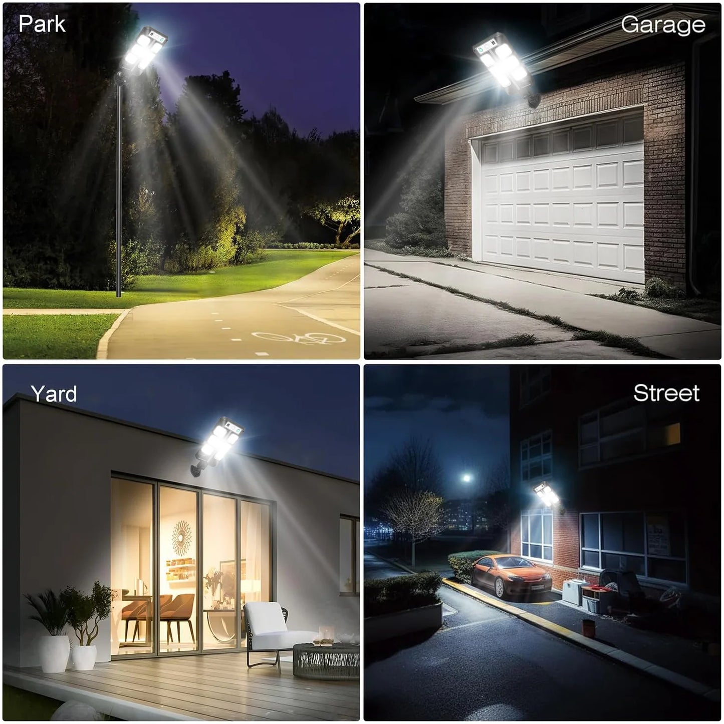 2Pcs Solar Street Lights, White Light/Three-Level Adjustment, Remote Control, Outdoor Street Lights with Smart Motion Sensor, Three White Light Modes, Suitable for Outdoor, Garden Lighting