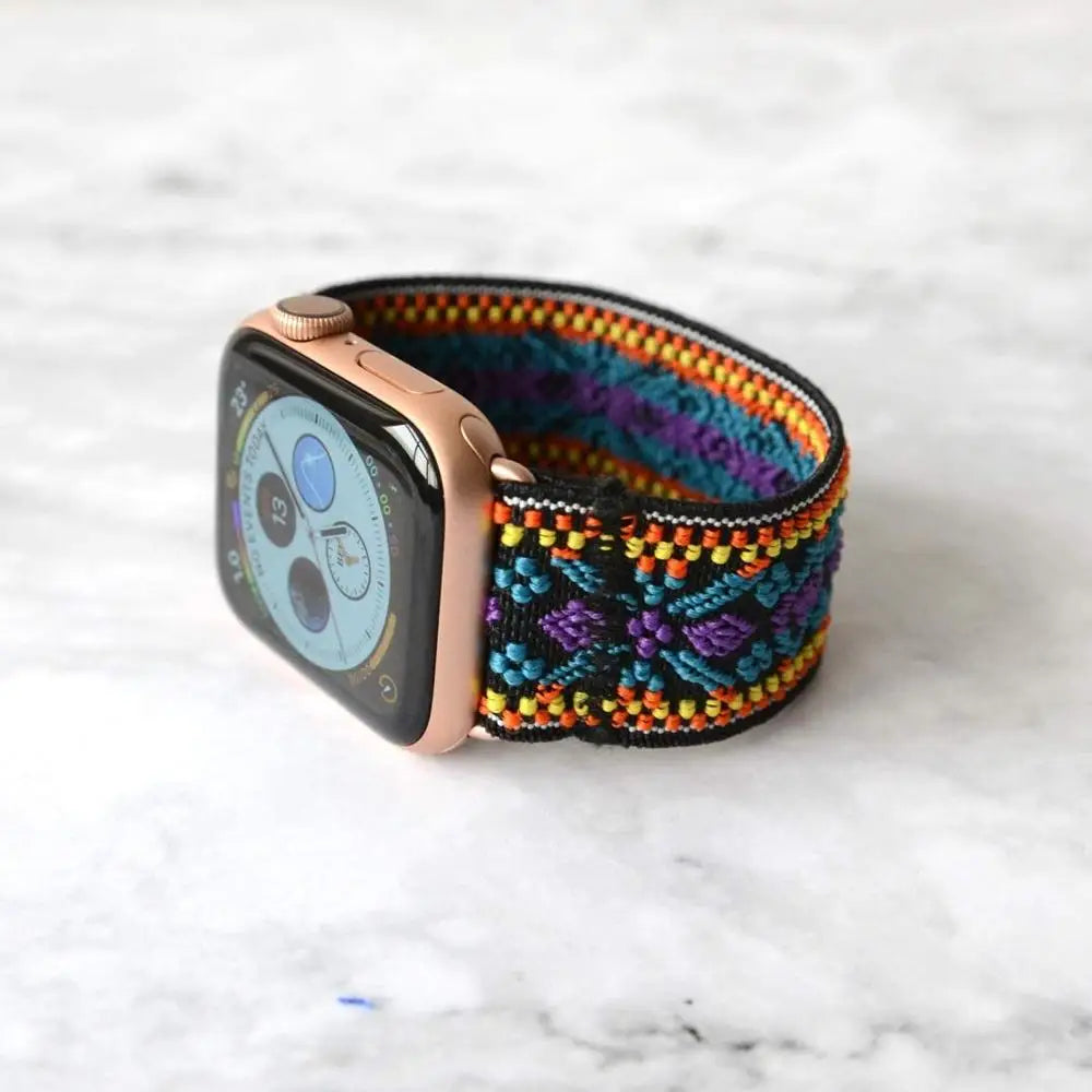 Scrunchie Strap for Apple watch band 40mm 44mm 42mm 45mm 41mm 49mm Elastic solo loop bracelet iWatch series 3 se 6 7 8 9 ultra 2