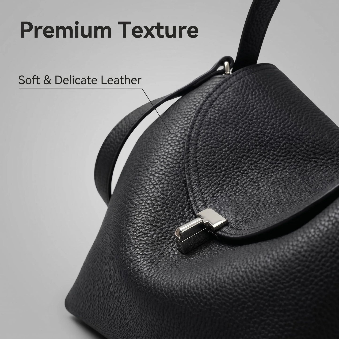 Luxury Soft Business Shoulder Bag, featuring adjustable shoulder strap, detachable waist belt and cotton lining - available in dark color options