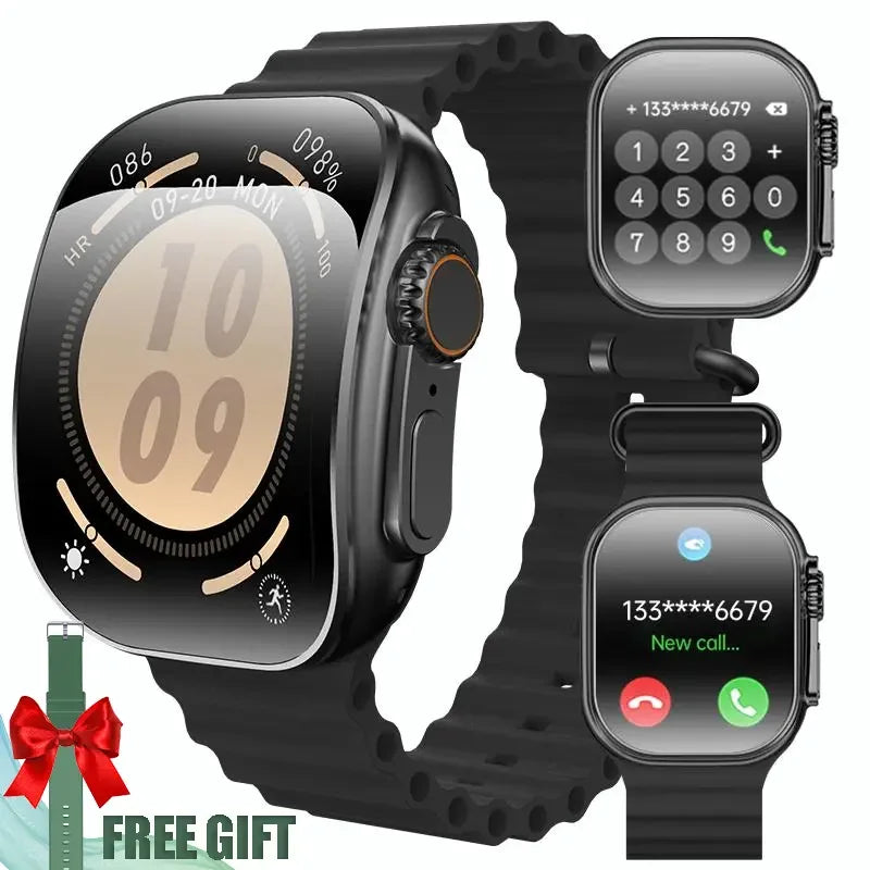 Smart Watch For Women Men, 1.83'' HD Full Touch Screen Wireless Calling Smartwatch (Answer/Make Call), Activity Tracker, 100+ Sport Modes, Pedometer, Message Alerts, Sport Fitness Tracker，Compatible With Iphone.Holiday Gift