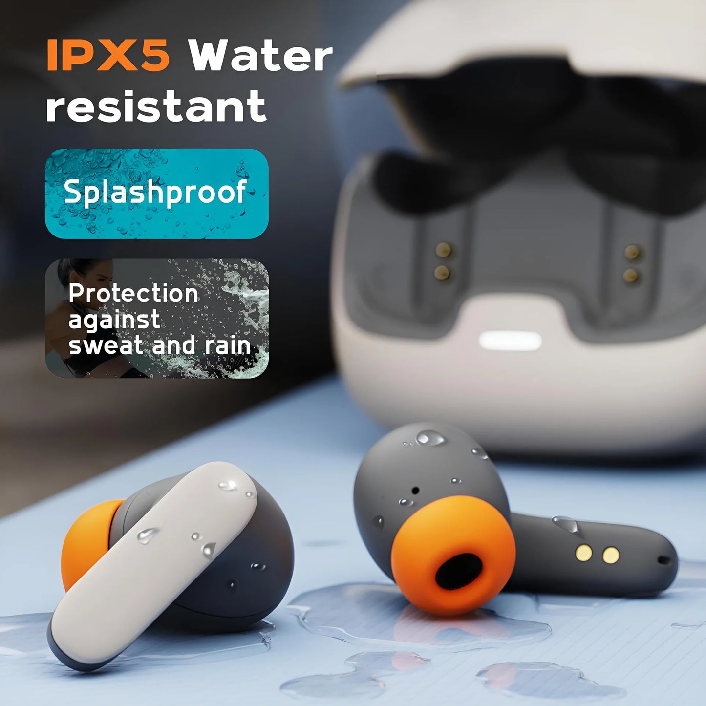 TWS Wireless Earphones 5.4 Bluetooth Ultra-low Latency Dual Microphone ENC Noise Cancelling in Ear Bluetooth Earphones