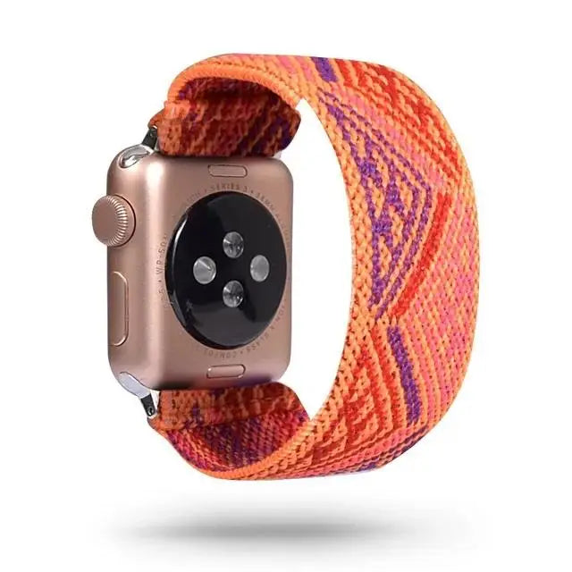 Scrunchie Strap for Apple watch band 40mm 44mm 42mm 45mm 41mm 49mm Elastic solo loop bracelet iWatch series 3 se 6 7 8 9 ultra 2