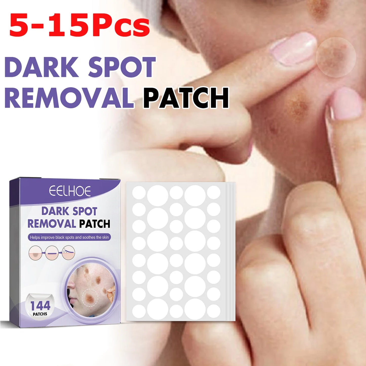 Dark Spot Correcting Patches, Facial Invisible Care Stickers for Freckles Melasma, Brightening Lightening Fade Treatment
