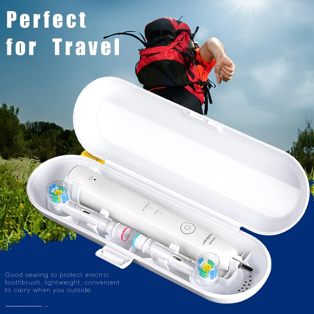 Toothbrush Travel Case Compatible with Oral B & Philips Sonicare Electric Toothbrushes, Portable Electric Toothbrush Travel Box