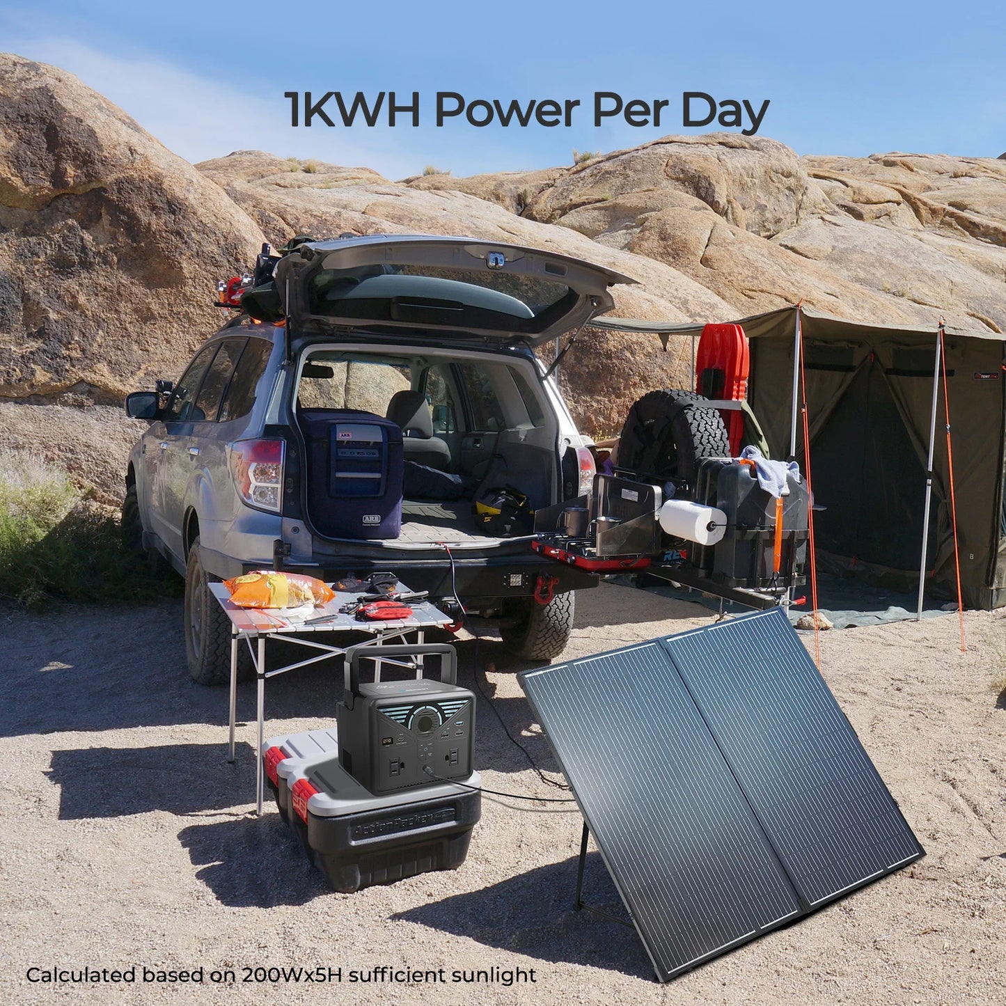 Renogy 200 Watt 12 Volt Portable Solar Panel with Waterproof 20A Charger Controller