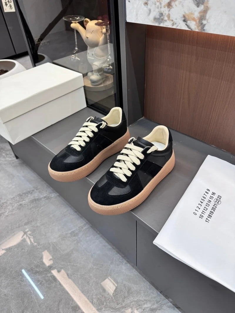 Genuine Leather Vulcanize Summer High Brand Comfy Chunky Sneaker Loafer Spring Autumn Platform Vulcanize Women Shoes