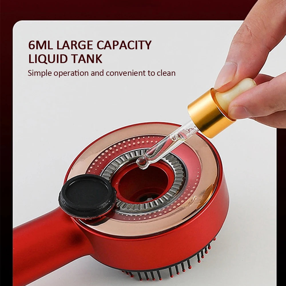 New Electric Head Massage Comb Red Light Therapy Hair Growth Anti Hair Loss Scalp Liquid Oil Applicator Hair Growth Massager
