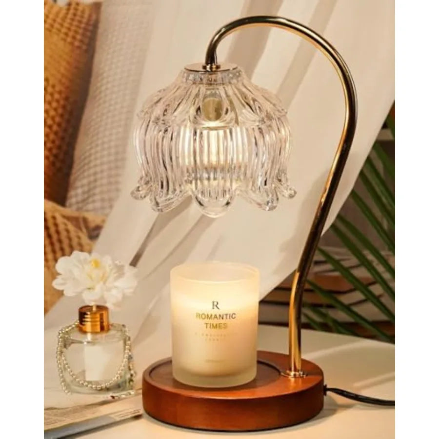 Strawberry Candle Warmer Lamp Height Adjustable, Lotus Strawberry Flower Lamp for Yankee Village Candles, Cute Candle Lamp with