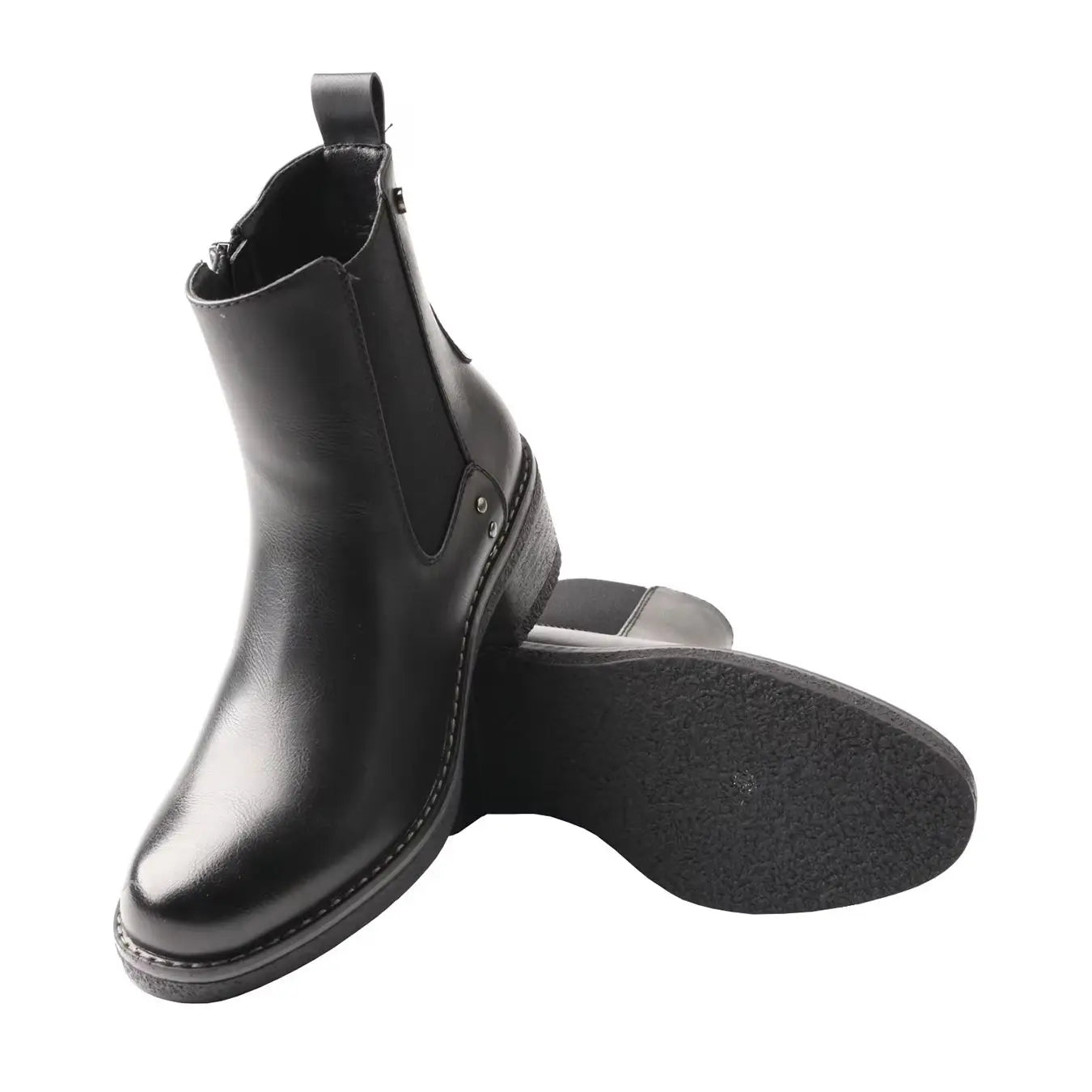 TMA EYES Women's Vintage Loafers Chunky Heel Ankle Boots Spring Autumn Casual British Style Fashion Patent Leather Comfortable Non-Slip Office Shoes