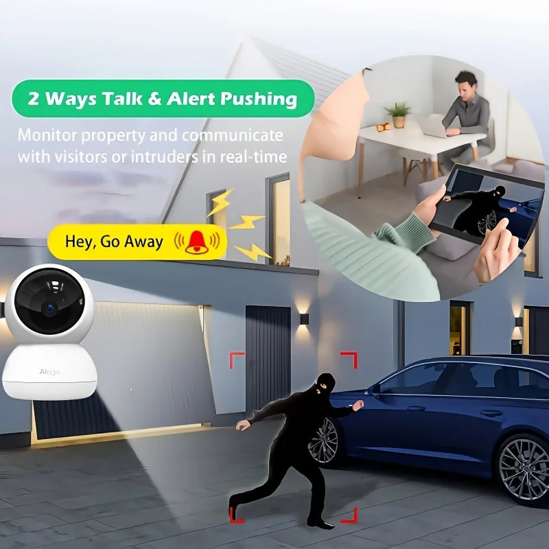 3K Pet Dog Camera with Phone App, 5G/2.4G WiFi Indoor Security Baby Camera,AI Detection 360° Pan&Tilt, 2-Way Audio, Night Vision