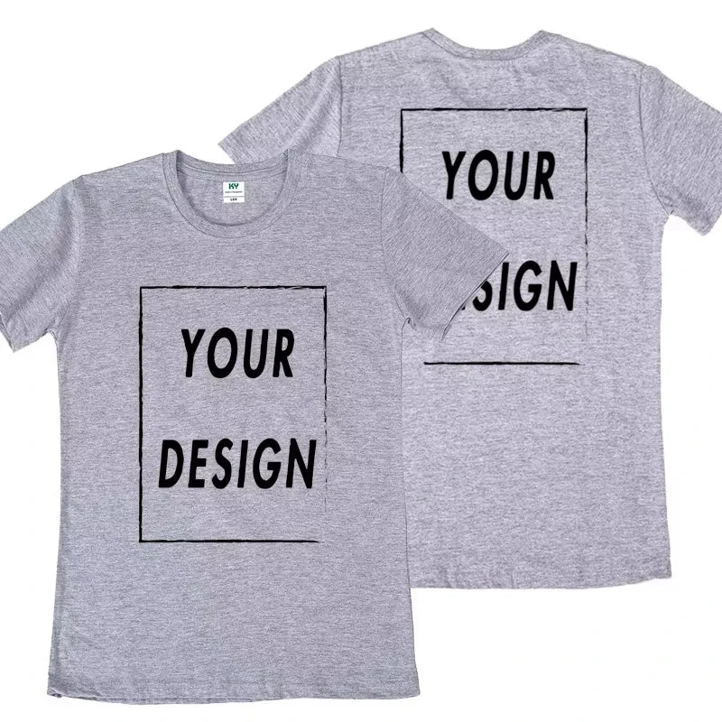 Custom Team T-Shirt for Men & Women, Personalized Front Back Print Tee, Custom Text Logo Customizable Design High Quality Casual Top