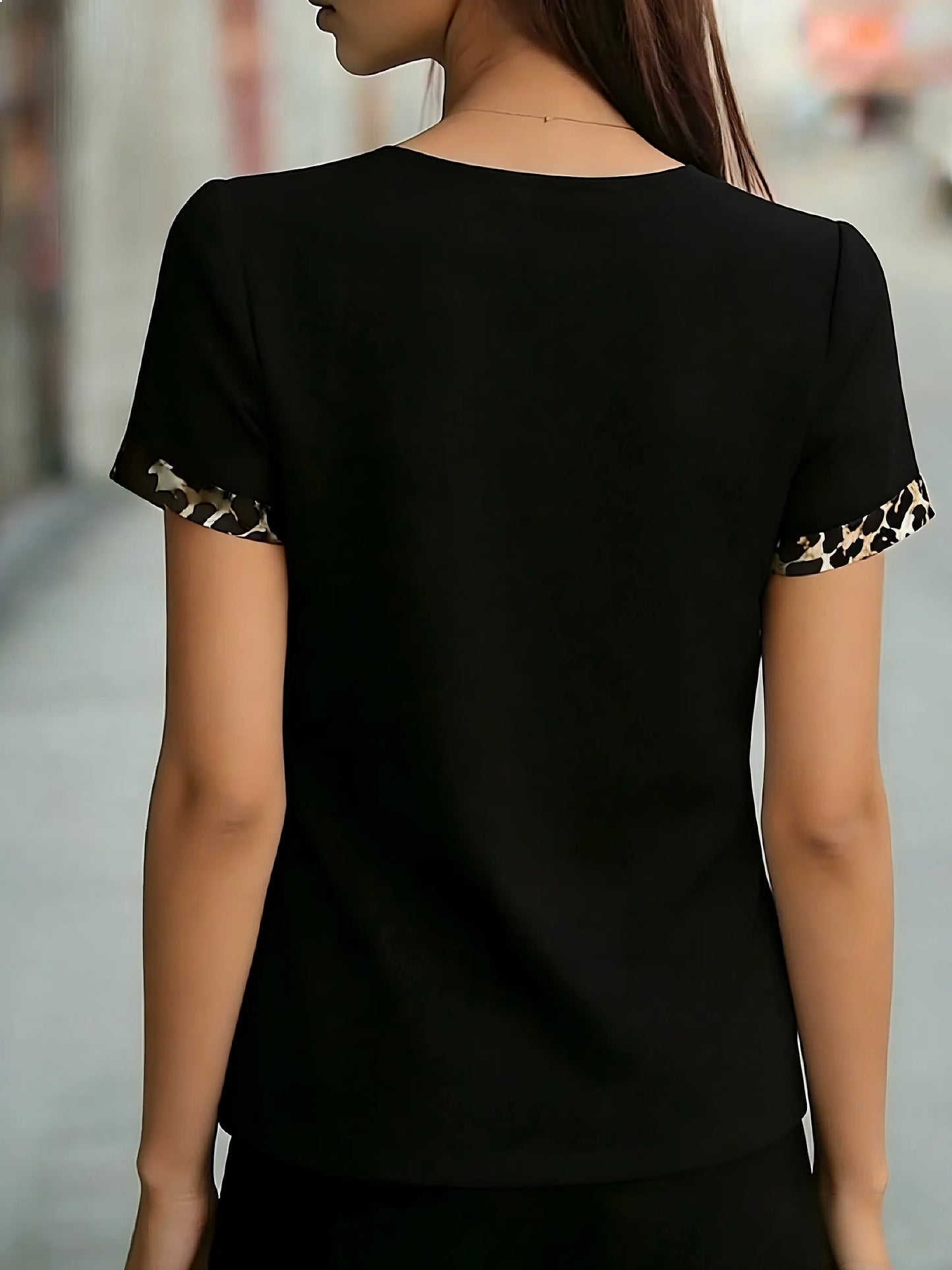 Temperament Loose Woman Shirt Fashion Casual Blouse Elegant Short Sleeve Holiday Weekend Top