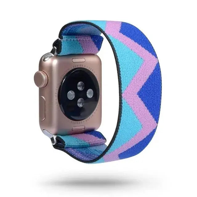Scrunchie Strap for Apple watch band 40mm 44mm 42mm 45mm 41mm 49mm Elastic solo loop bracelet iWatch series 3 se 6 7 8 9 ultra 2