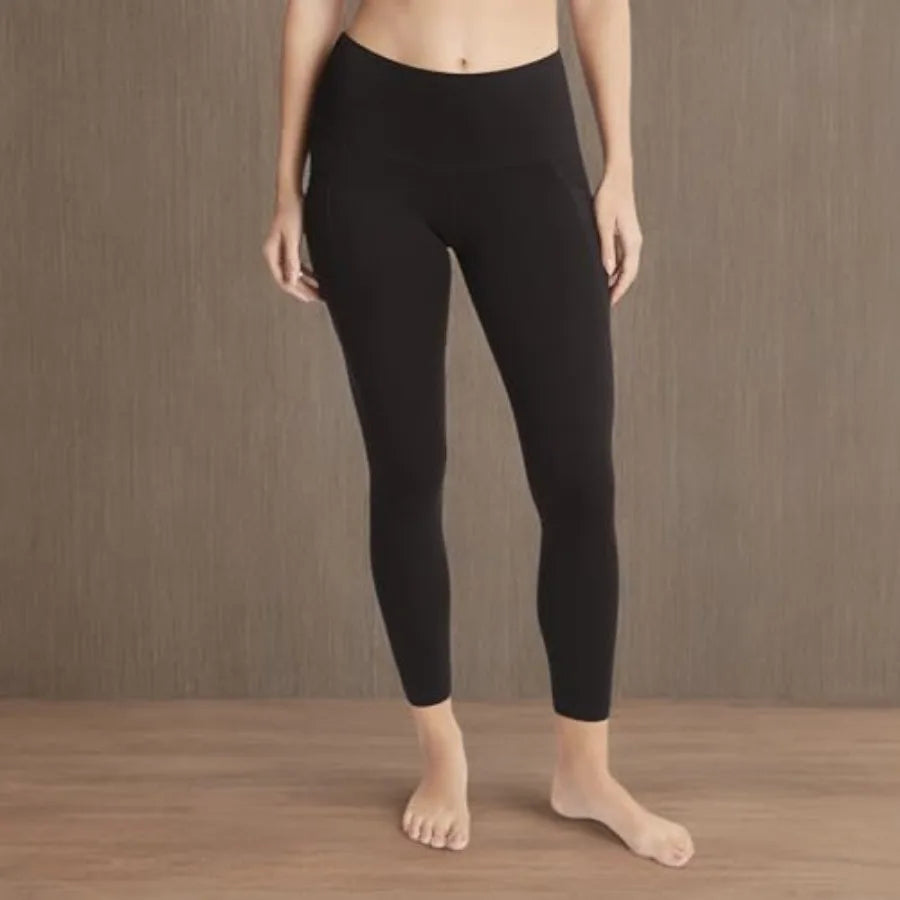 Women's Cotton Stretch Basic 7/8 Legging with Side Pocket