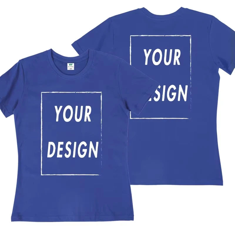 Custom Team T-Shirt for Men & Women, Personalized Front Back Print Tee, Custom Text Logo Customizable Design High Quality Casual Top