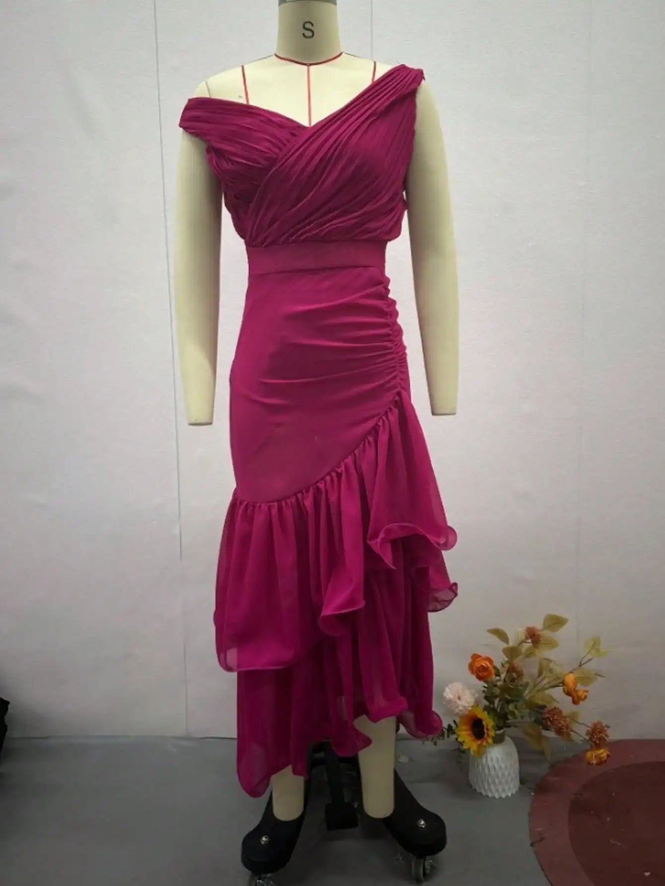 Women Spring Summer New Sweet Style Solid Color High Waist Slim Fit Sleeveless Maxi Dress