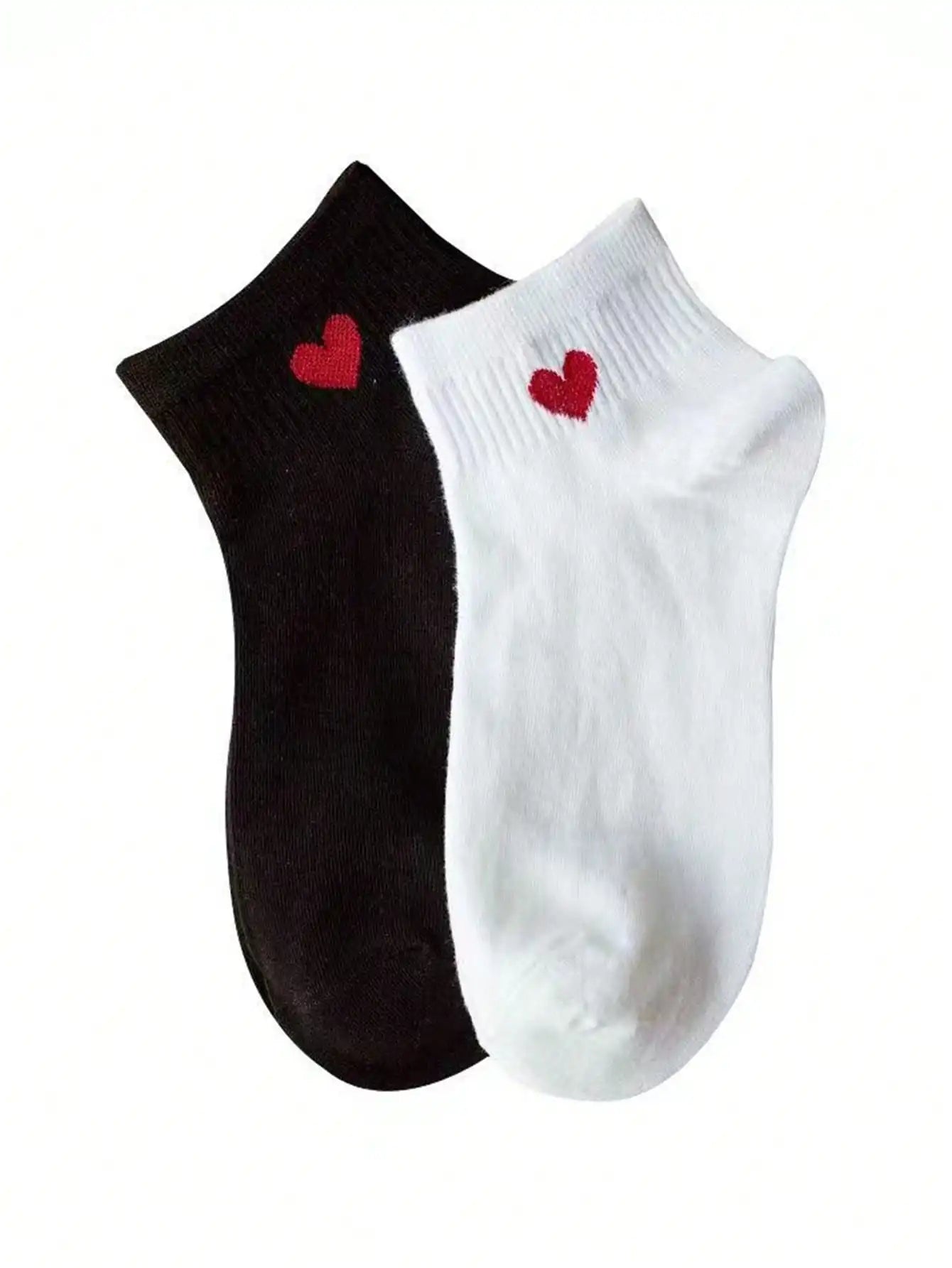 1/5/10/20 Pairs Women/Couple Cute Heart Pattern Versatile Ankle Socks, Invisible Socks, Suitable For Daily Wear, Festivals, Outdoor Christmas Gift