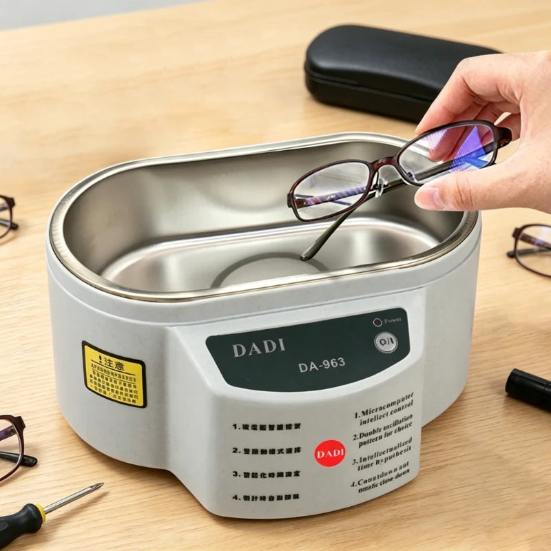 Ultrasonic Cleaner 30W Sonicator Bath 40Khz Degas For Watches Contact Lens Glasses Denture Teeth Electric Makeup Razor 110V