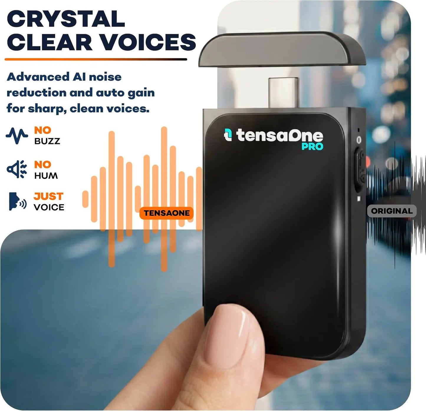 64GB Voice Recorder with AI Noise Reduction, USB-C, Voice Activation, Black