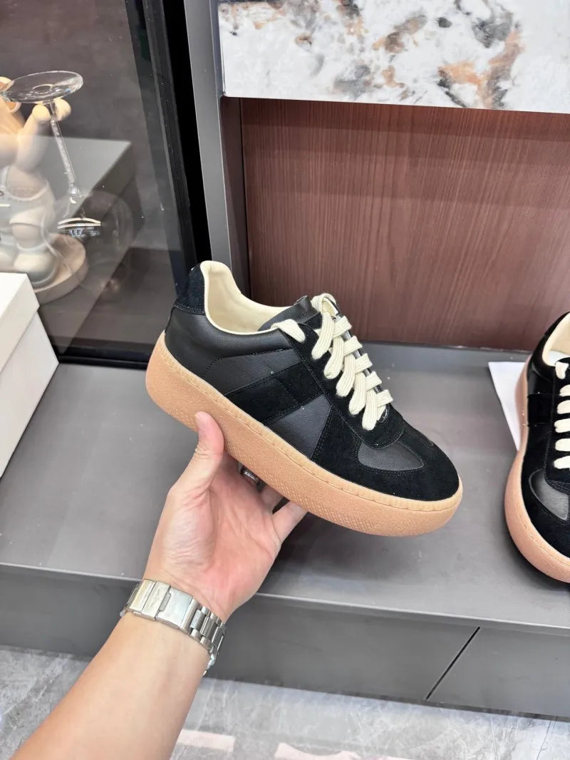 Genuine Leather Vulcanize Summer High Brand Comfy Chunky Sneaker Loafer Spring Autumn Platform Vulcanize Women Shoes