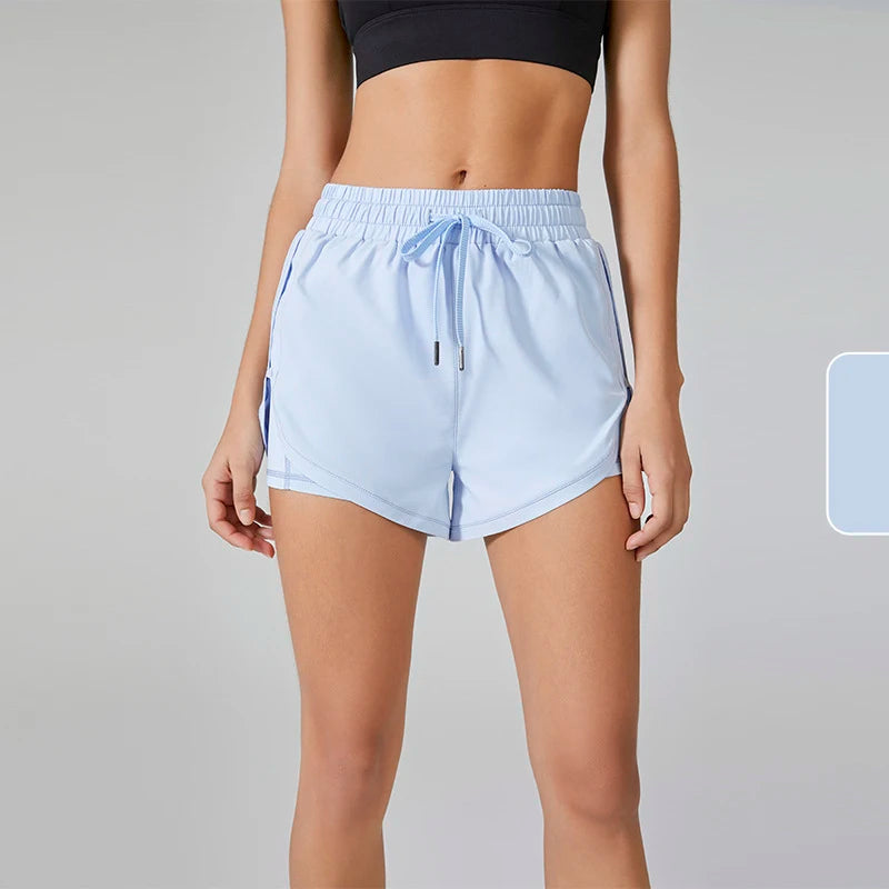 Spandex Yoga Shorts Gym Running Elastic Stretch Neon Spandex Slim Short Summer S-XL