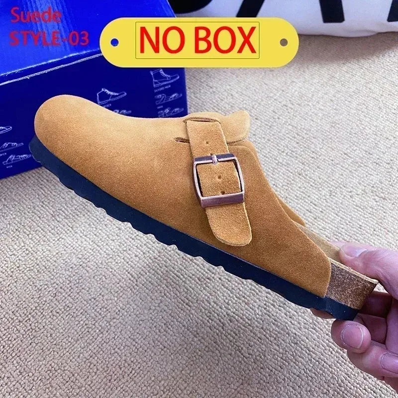 Summer Soft Footbed Suede Sandals Women And Men Fashion All-Match Couples