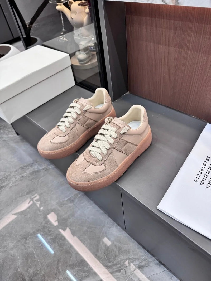 Genuine Leather Vulcanize Summer High Brand Comfy Chunky Sneaker Loafer Spring Autumn Platform Vulcanize Women Shoes