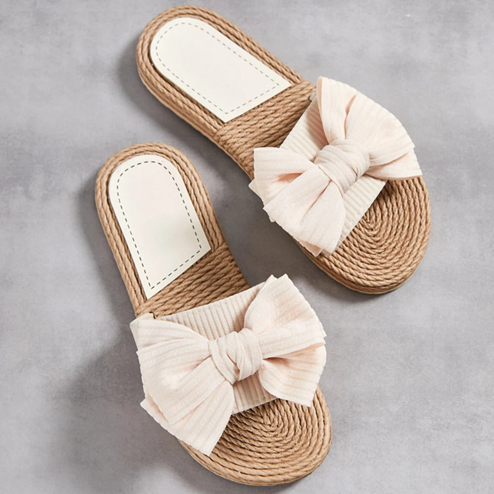 Womens Open Toe Flat Sandals Boho Summer Slippers Beach Sandals Outdoor Sandals for Women Indoor and Outdoor