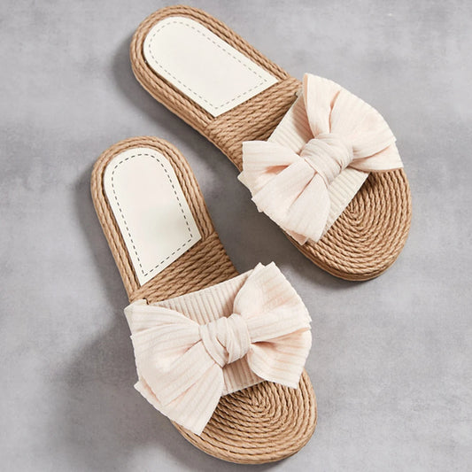Womens Open Toe Flat Sandals Boho Summer Slippers Beach Sandals Outdoor Sandals for Women Indoor and Outdoor