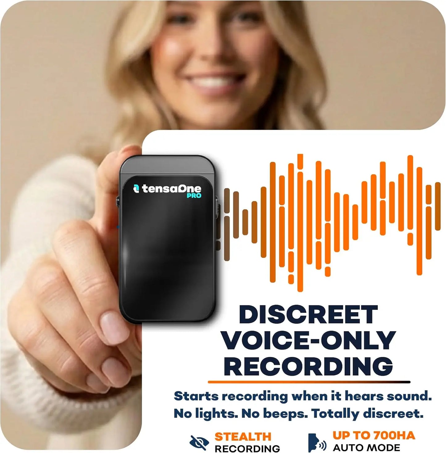 64GB Voice Recorder with AI Noise Reduction, USB-C, Voice Activation, Black