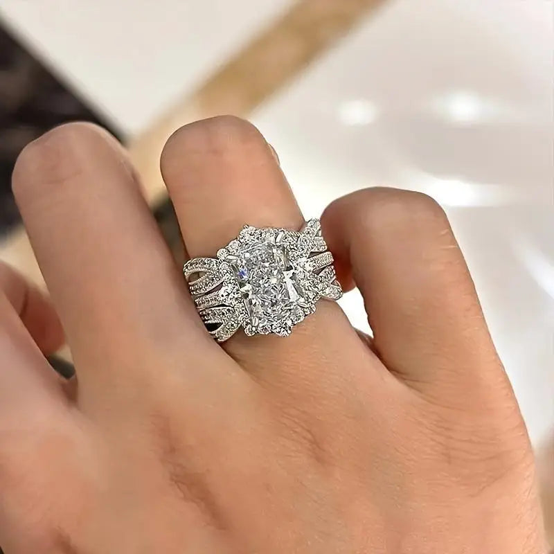 Luxury Bridal Stacking Ring Set CZ Ring Everyone Is Obsessed With Anniversary Gifts Daily Casual Jewelry  Engagement Ring Set Bridal Gold Plated Bridal Promise Rings Jewelry Gift  Statement Cocktail Finger Rings Birthday Vale